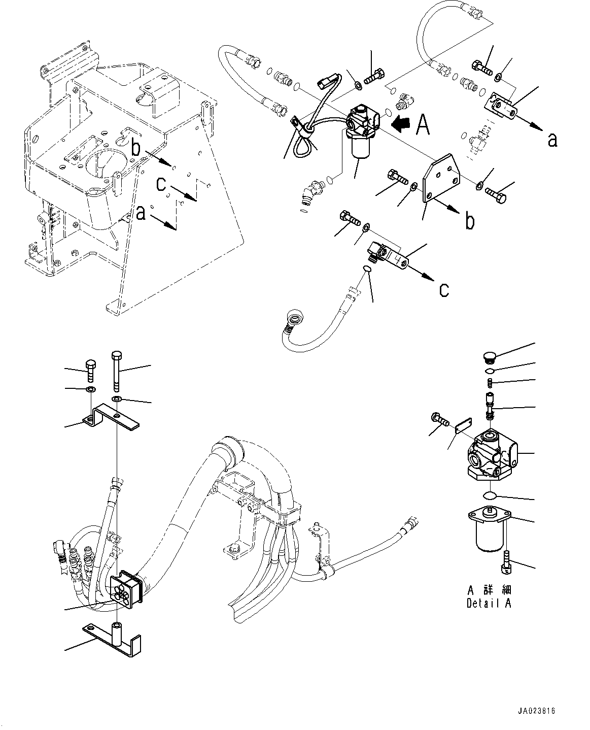 Loader Control Unit, PPC Piping (2/3) (With Multi-function Mono Lever)(#10001-) — komatsu parts diagram