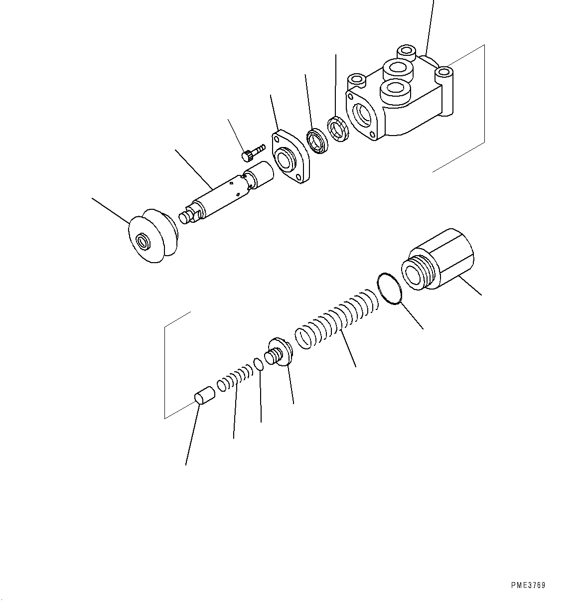 Steering Hydraulic Piping, Inner Parts, Stop Valve(#10001-) — komatsu parts diagram