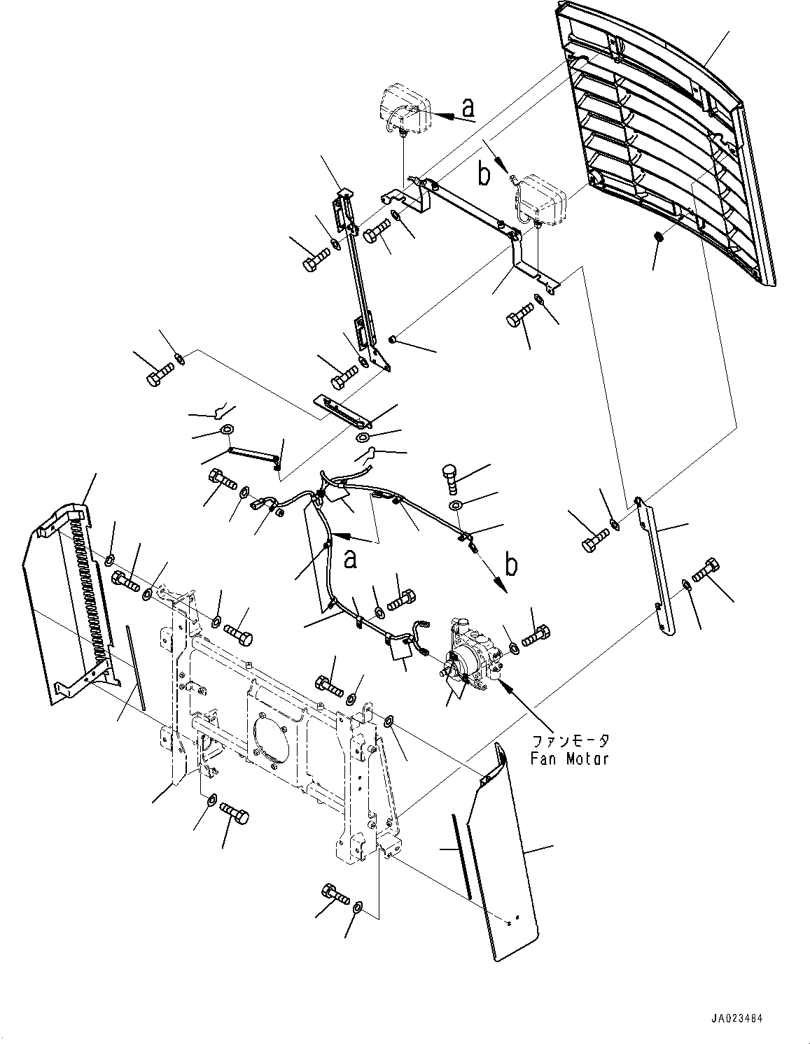 Radiator, Grille(#10001-) — komatsu parts diagram