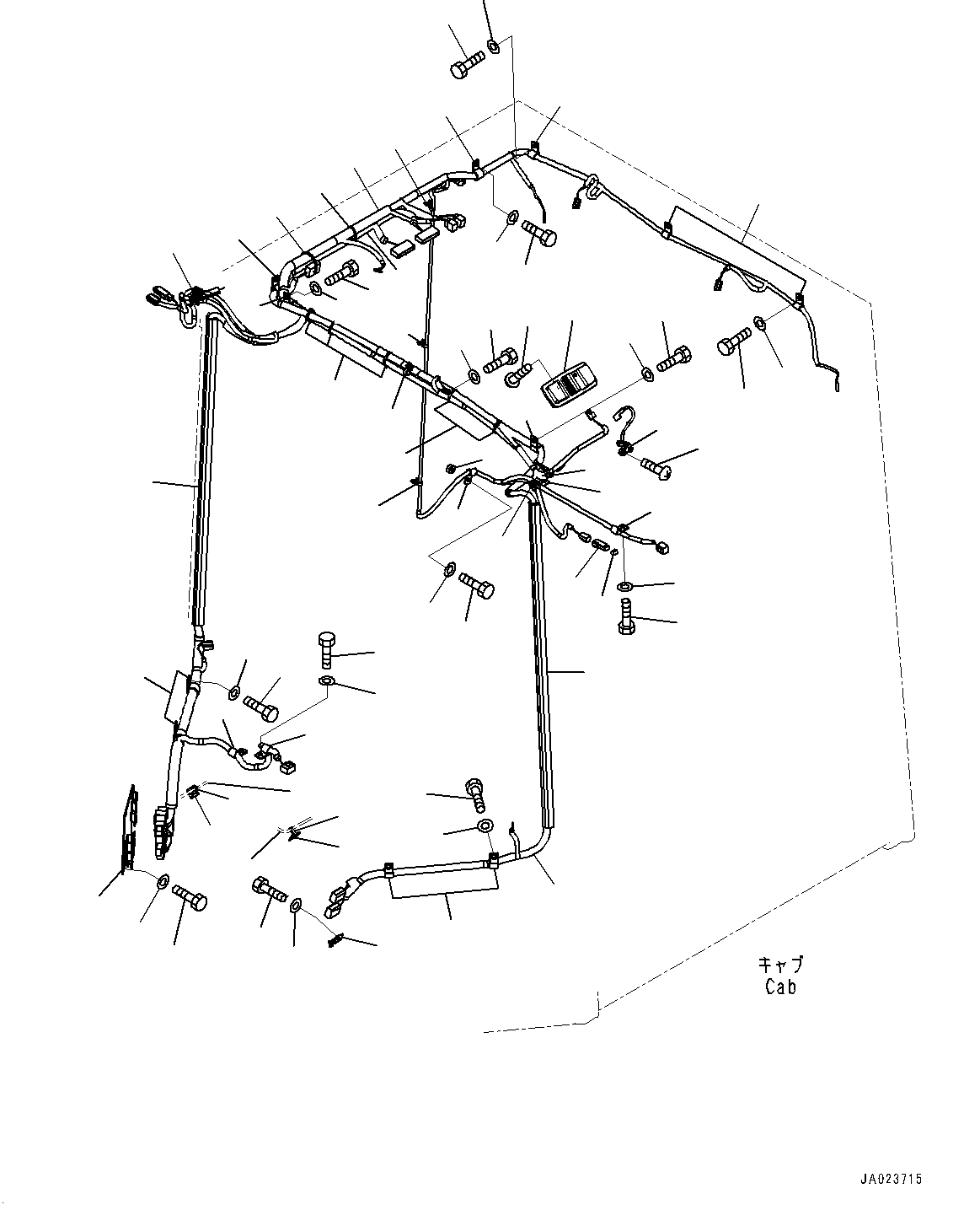 ROPS Cab, Wiring Harness(#10001-) — komatsu parts diagram