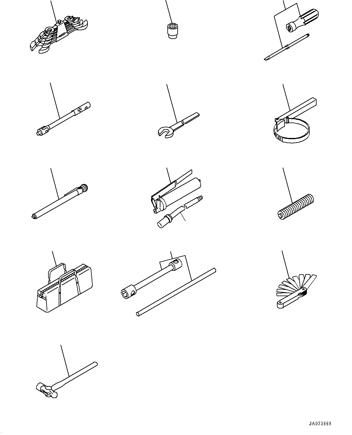 General Tool Set, (With Hammer)(#10001-) — komatsu parts diagram