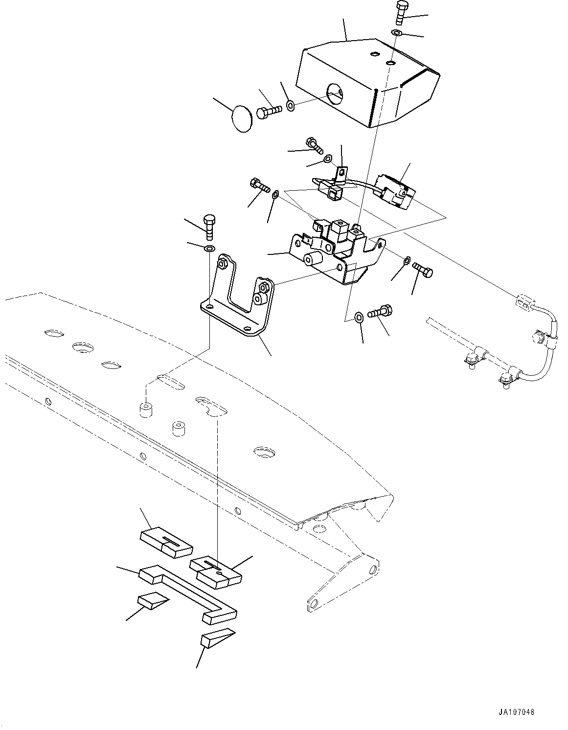 Hood, Rearview Camera(#10001-) — komatsu parts diagram