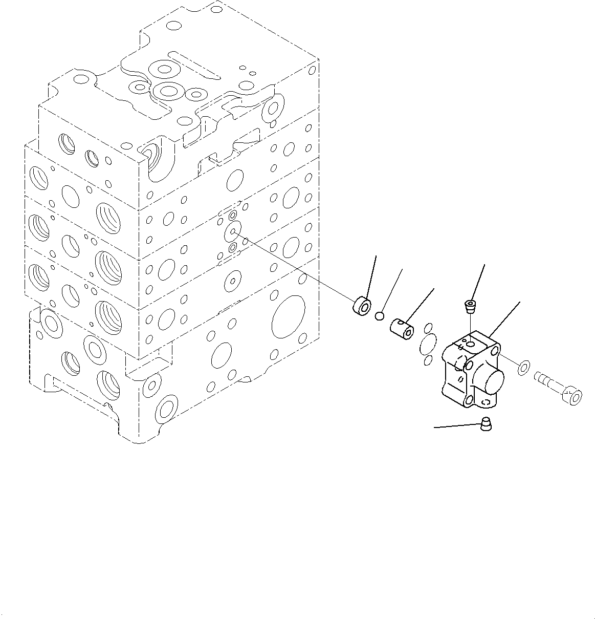 Hydraulic Oil Control Valve, 3-Valve (9/9) (With ECSS)(#10001-) — komatsu parts diagram