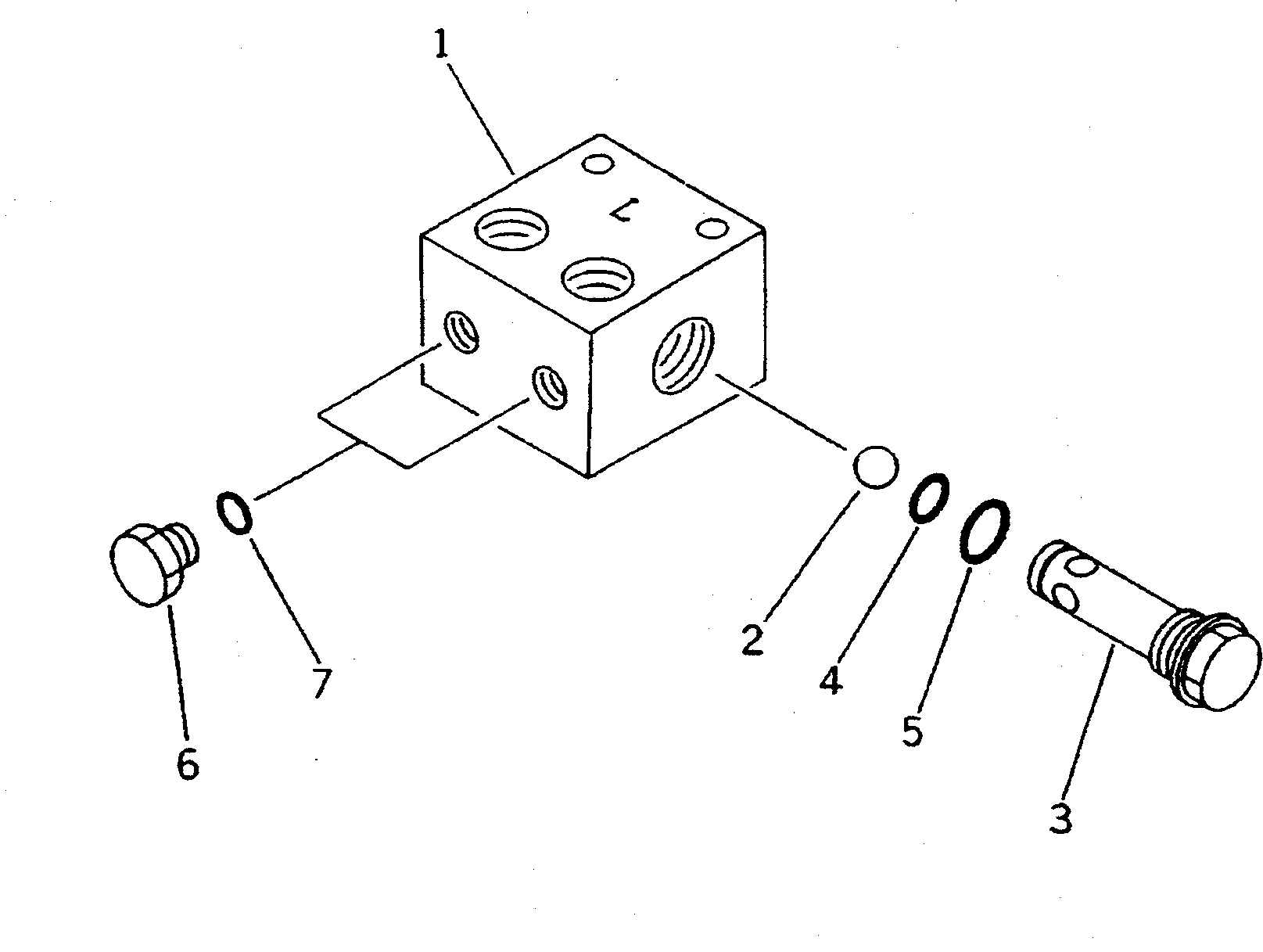 SHUTTLE VALVE (FOR ARM AND SWING) — komatsu parts diagram