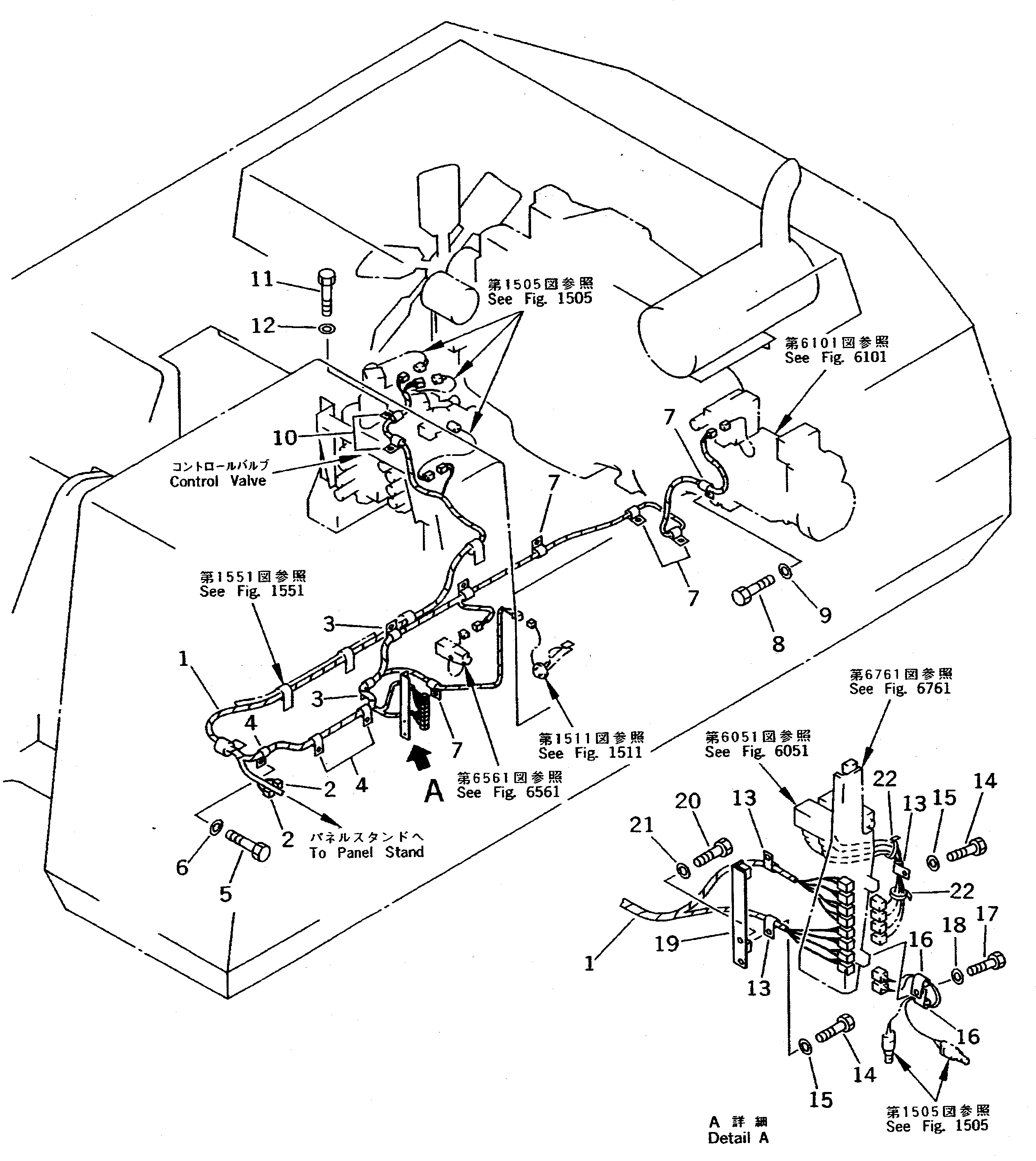 ELECTRICAL SYSTEM (WIRING) (CAB TO SENSOR AND VALVE) — komatsu parts diagram