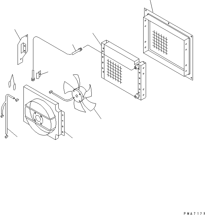 CONDENSER UNIT (AIR CONDITONER)(#22630-) — komatsu parts diagram