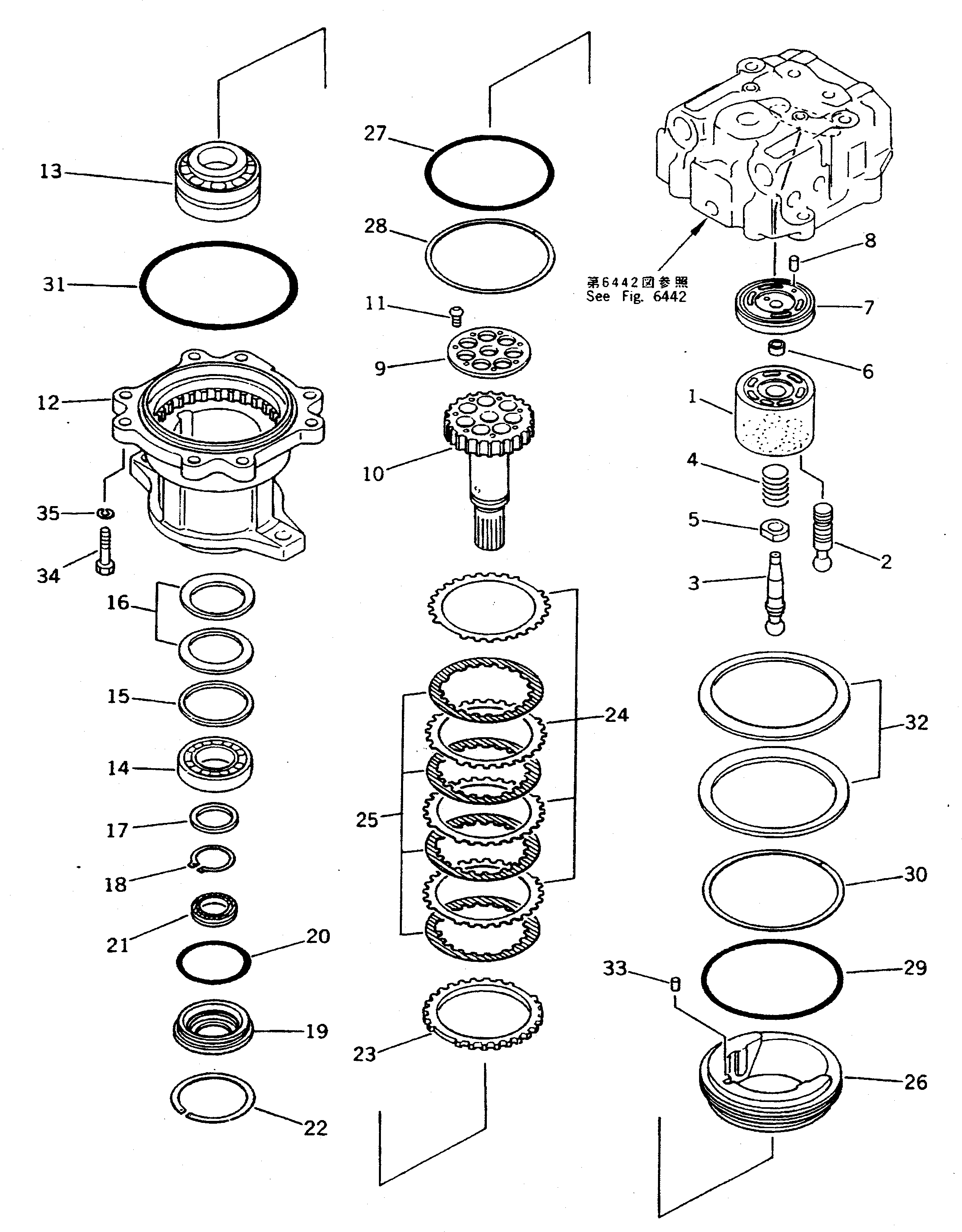 SWING MOTOR (1/2) — komatsu parts diagram