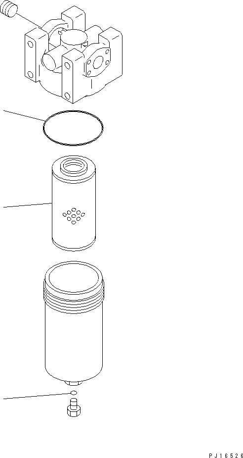 RETURN FILTER (FOR ADDITIONAL PIPING) — komatsu parts diagram