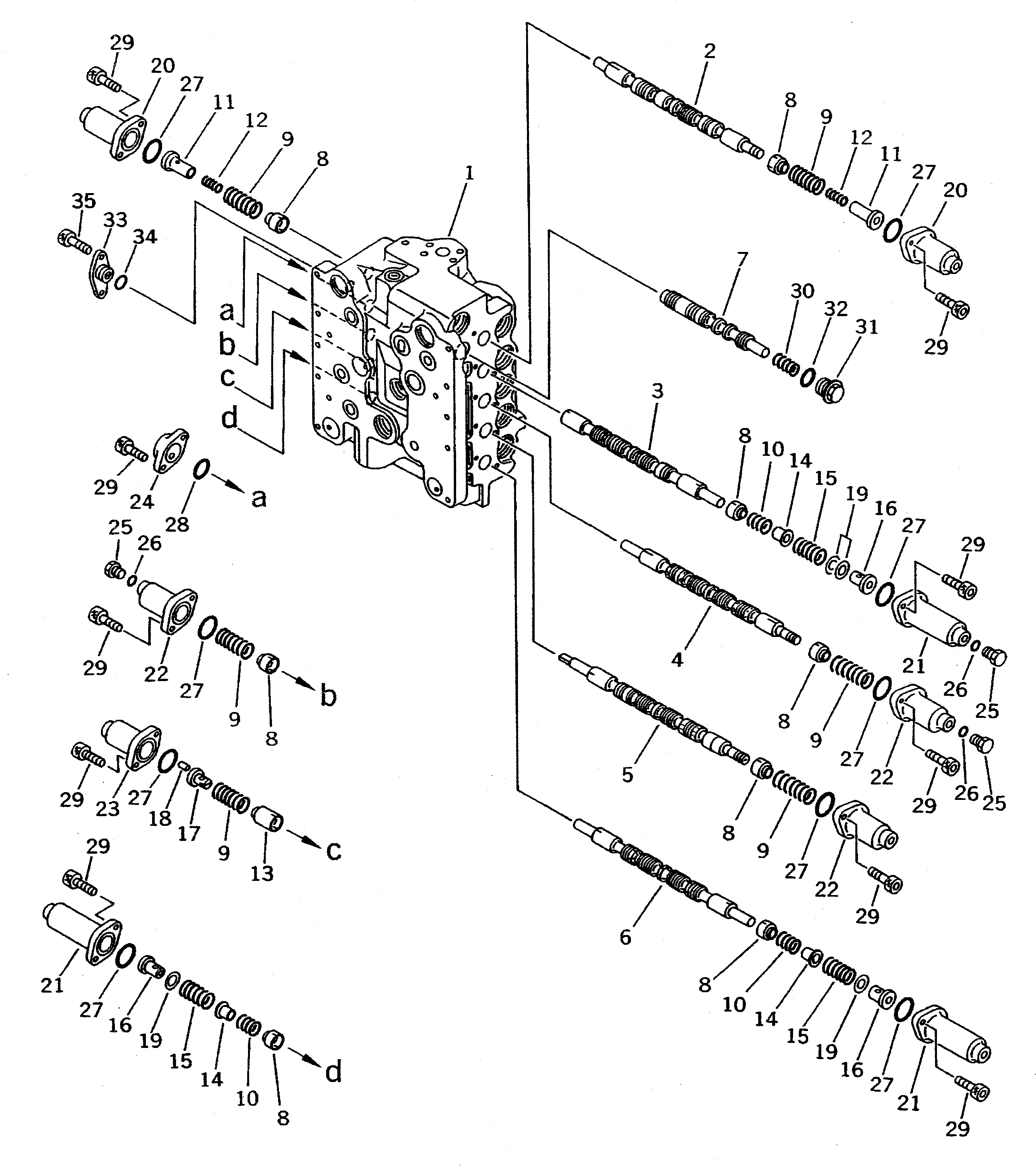 CONTROL VALVE (2/7) — komatsu parts diagram