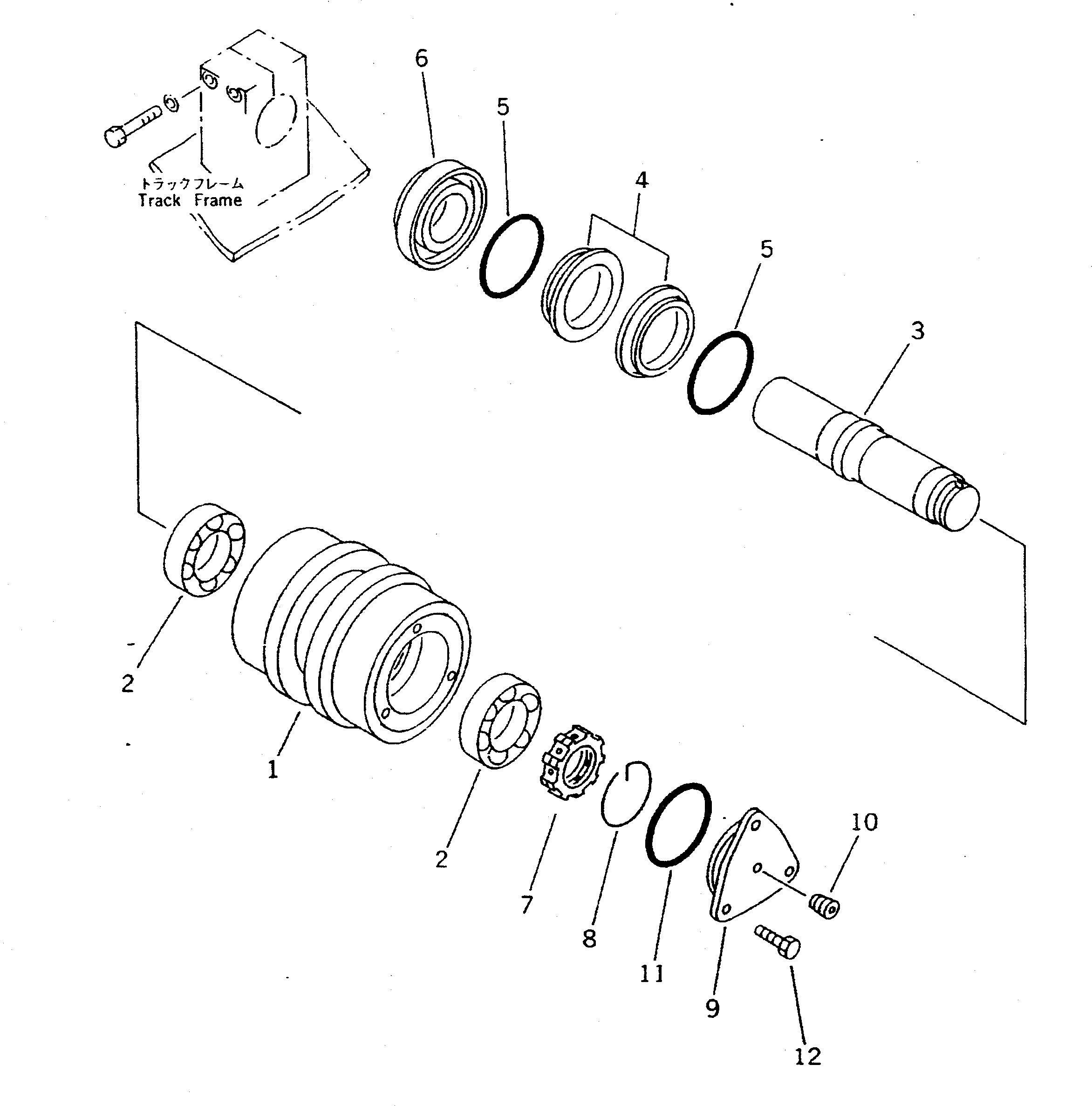 CARRIER ROLLER — komatsu parts diagram