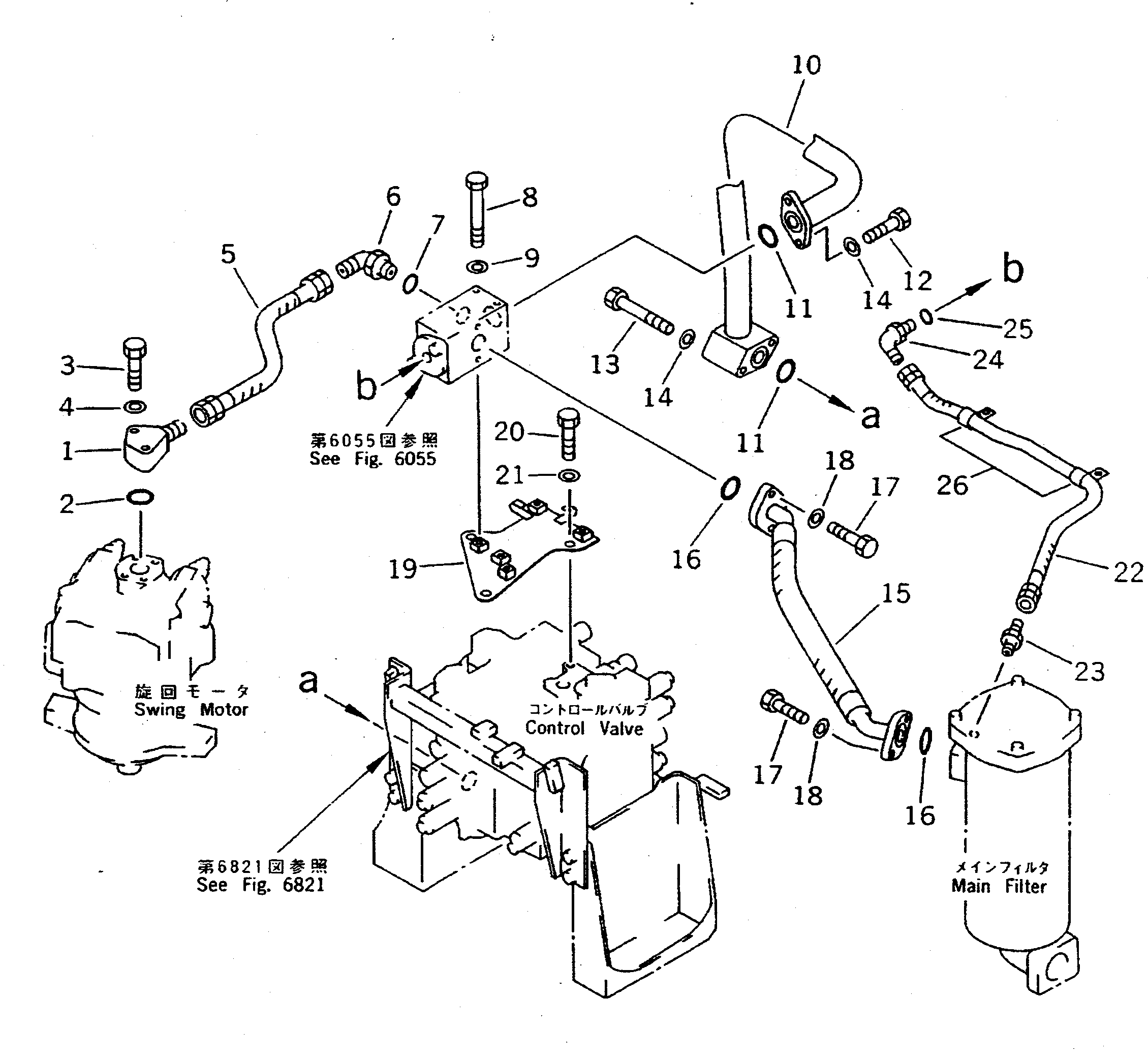 RETURN PIPING — komatsu parts diagram