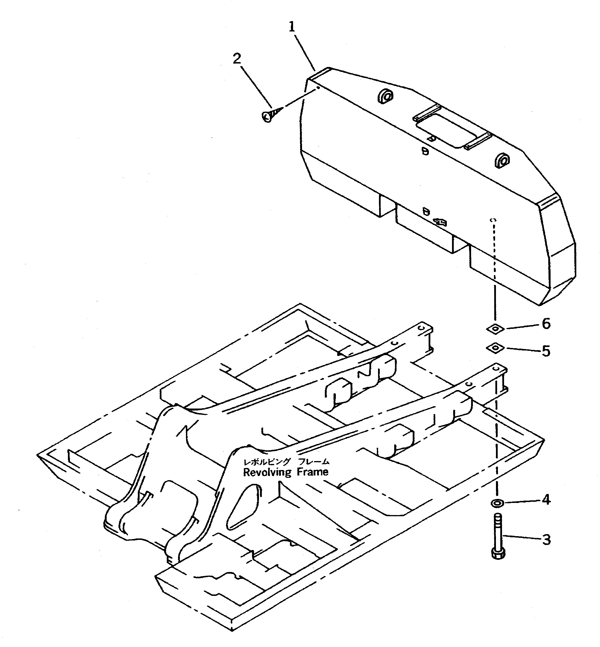 COUNTER WEIGHT (WITH SWING FLASHER)(#21401-) — komatsu parts diagram
