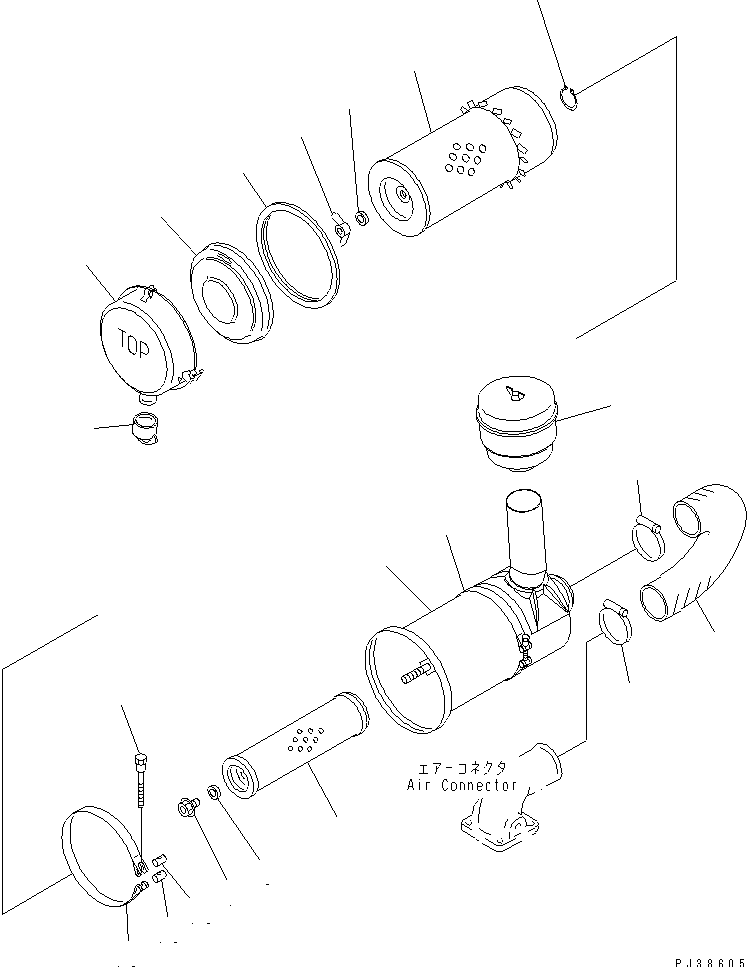 AIR CLEANER(#109416-) — komatsu parts diagram