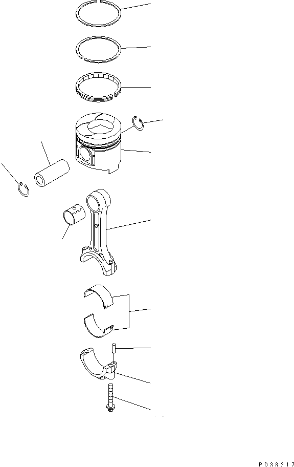 PISTON (WITH CYLINDER LINER)(#113660-) — komatsu parts diagram