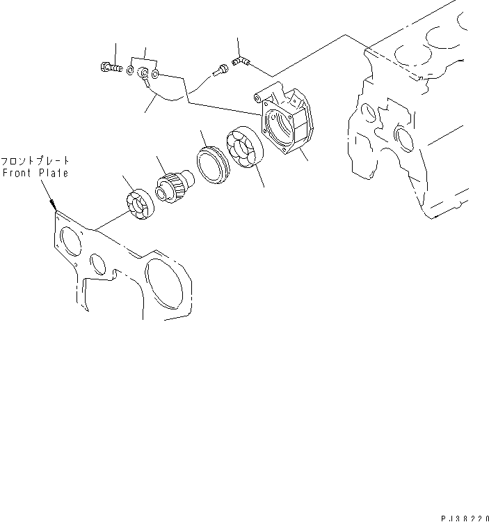 FRONT POWER TAKE OFF — komatsu parts diagram