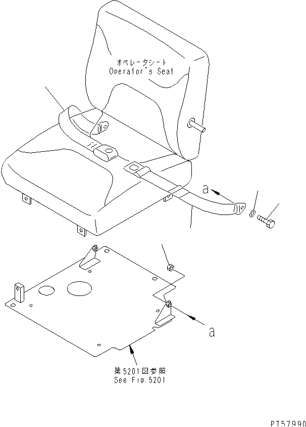 OPERATOR'S SEAT BELT — komatsu parts diagram