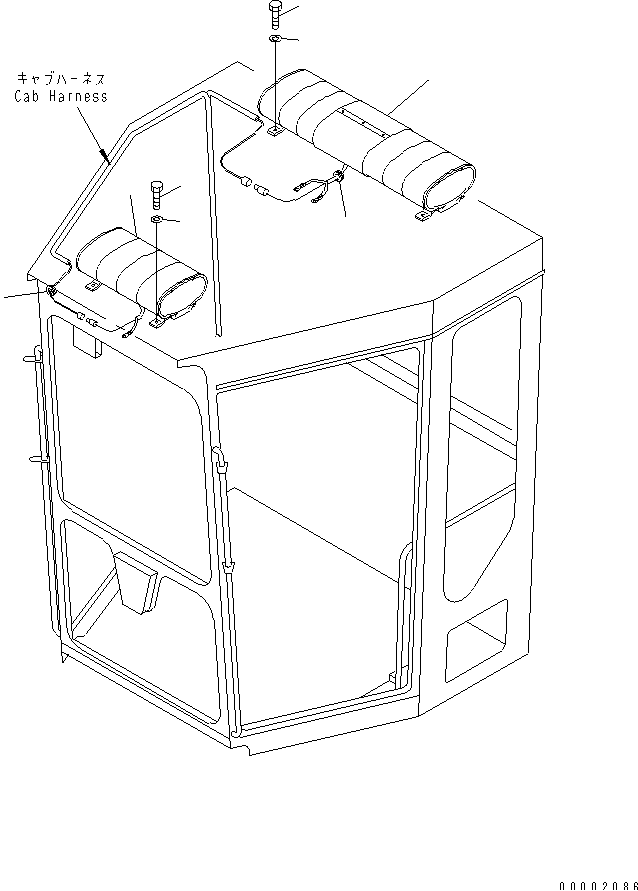 CAUTION LAMP (FRASH TYPE)(#.-) — komatsu parts diagram