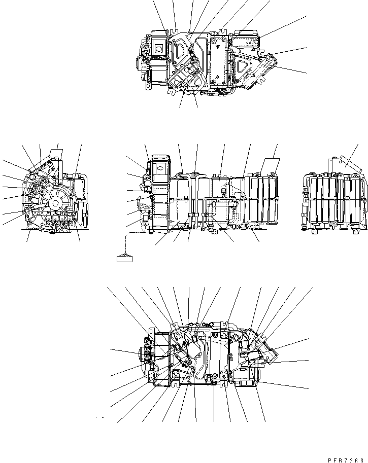 AIR CONDITIONER (AIR CONDITIONER UNIT INNNER PARTS) (2/2) — komatsu parts diagram