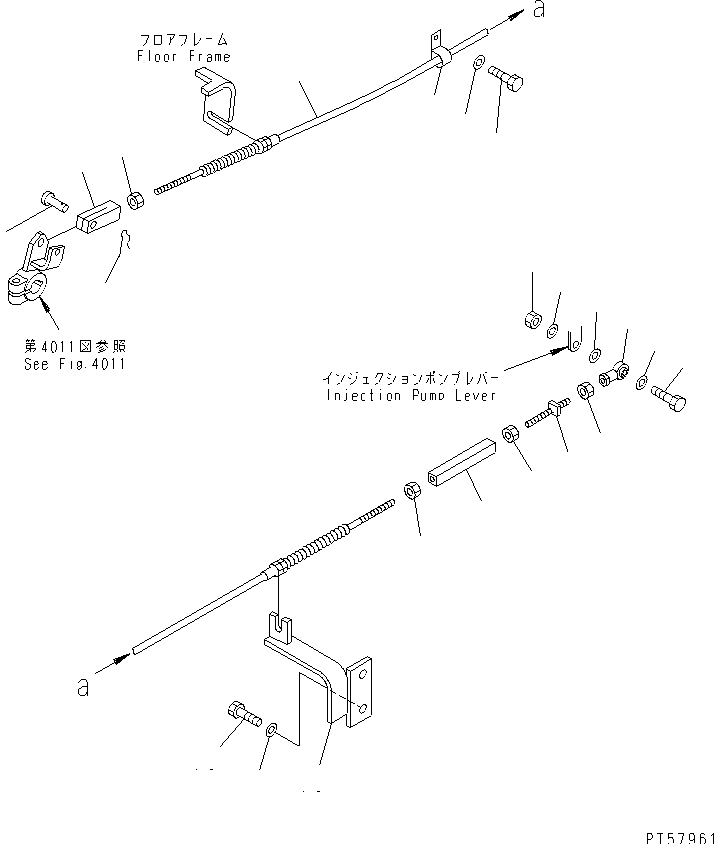 ACCELERATOR PEDAL AND LINKAGE (2/2) — komatsu parts diagram