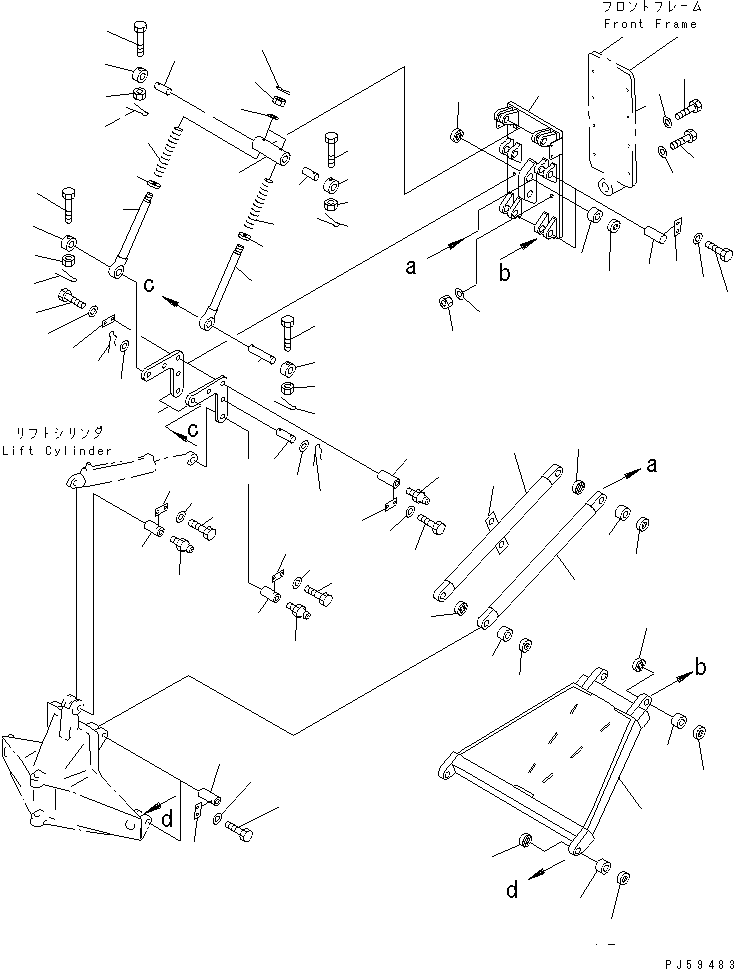 ANGLING SNOW PLOW (2/5) (LIFTING LINKAGE) — komatsu parts diagram