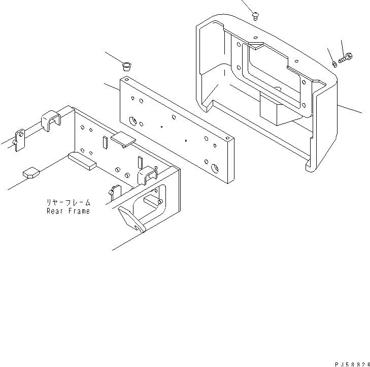 REAR WEIGHT — komatsu parts diagram