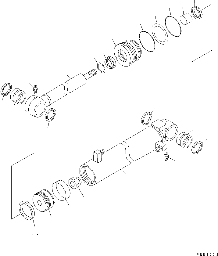 ARTICULATE CYLINDER — komatsu parts diagram