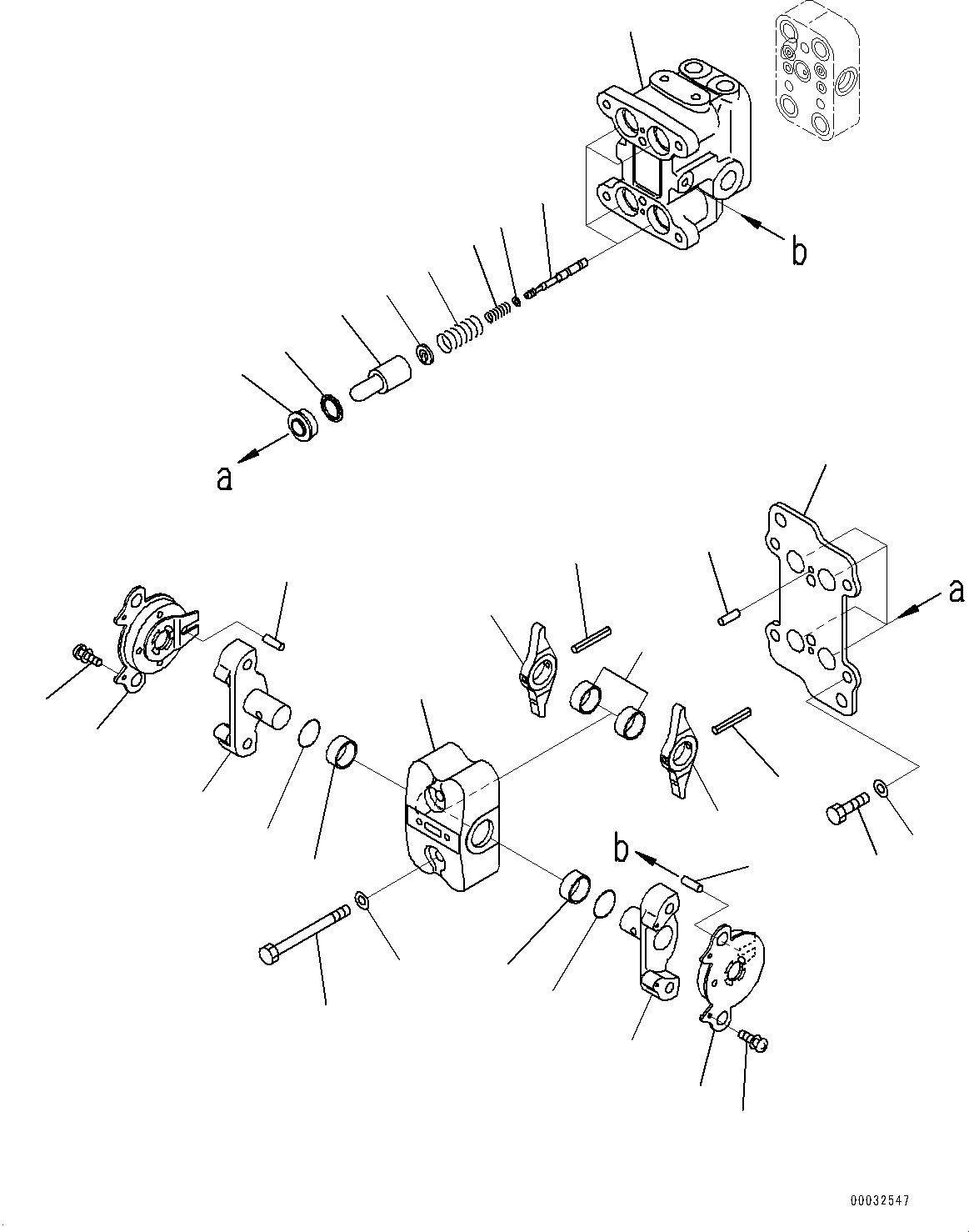 Cab, Floor, PPC Valve for Travel (1/2)(#350001-) — komatsu parts diagram