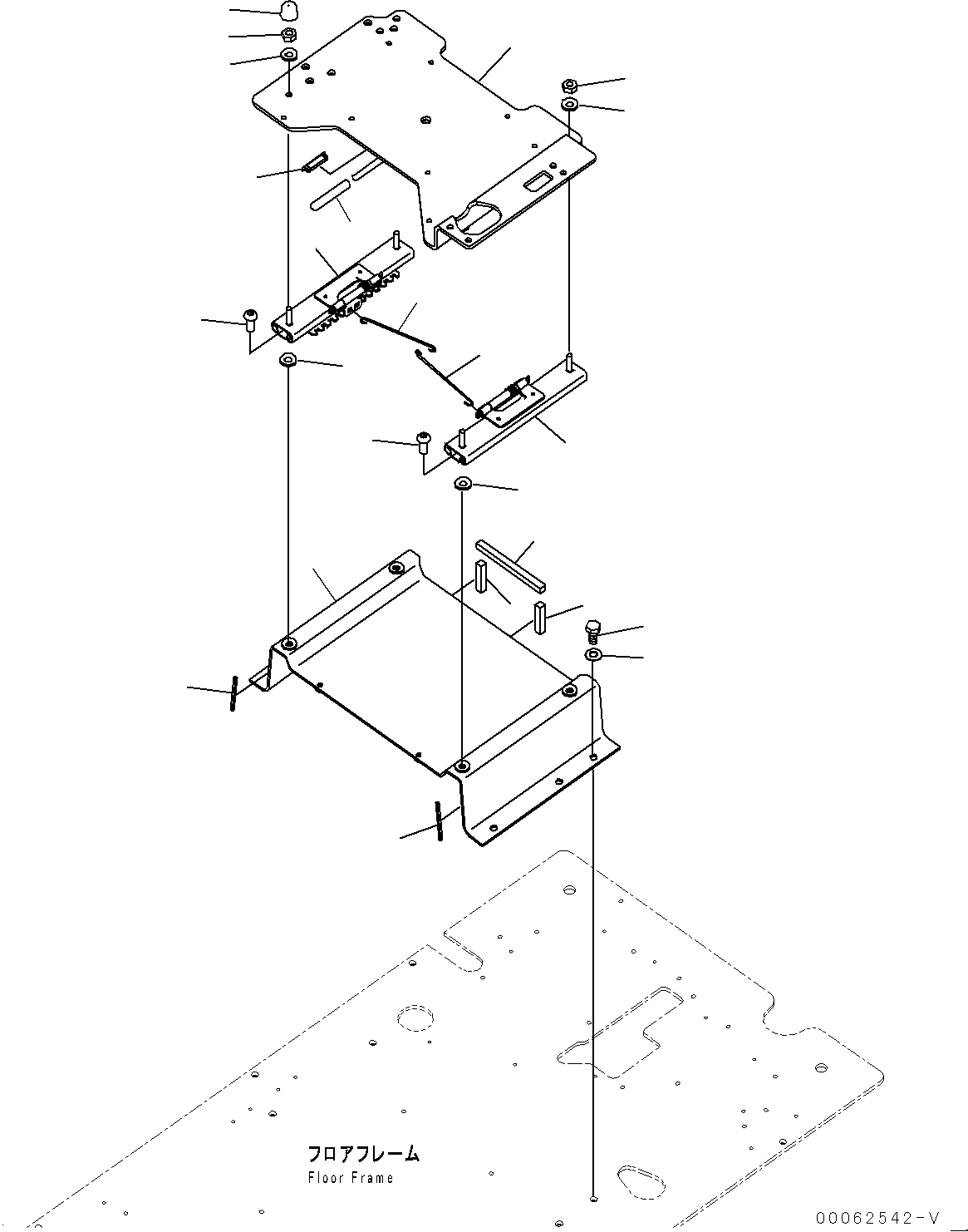 Cab, Floor, Base(#350001-351127) — komatsu parts diagram