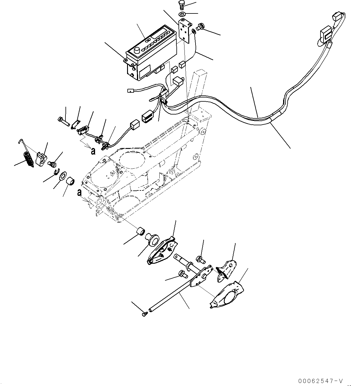 Cab, Floor, PPC Lock Lever and Radio(#350001-) — komatsu parts diagram