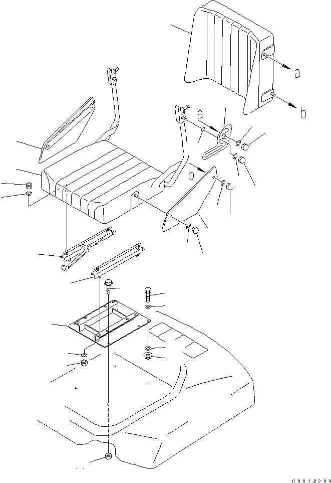 OPERATOR'S SEAT (FOR BACK HOE) — komatsu parts diagram