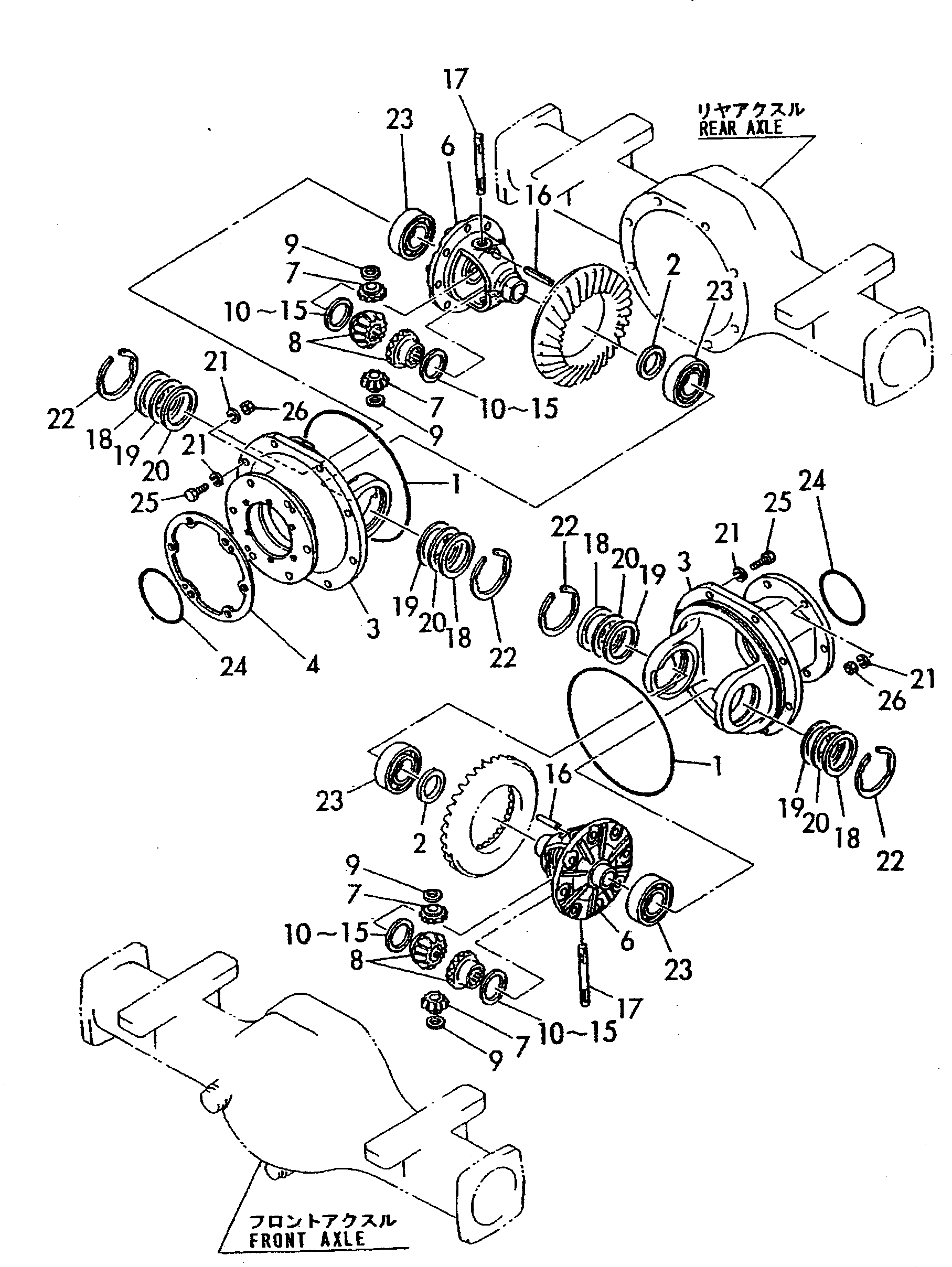 DEFFERENTIAL (CASE AND GEAR) — komatsu parts diagram