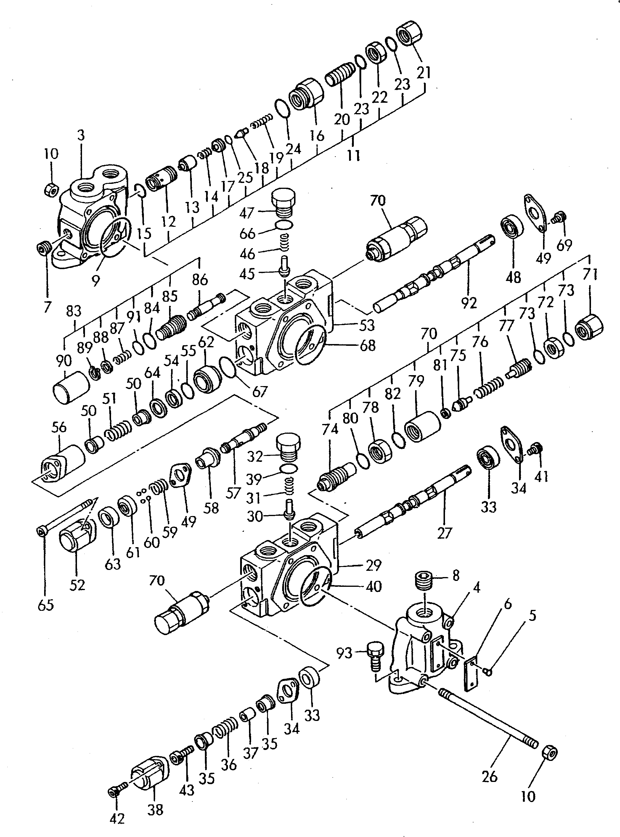 CONTROL VALVE — komatsu parts diagram