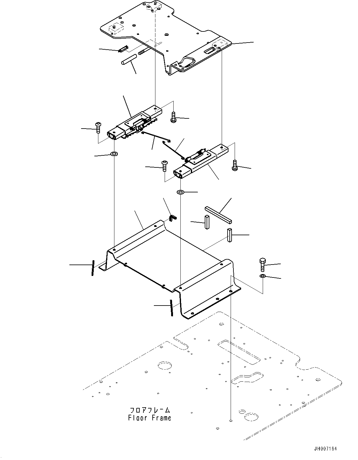 Cab, Floor, Base(#700001-) — komatsu parts diagram
