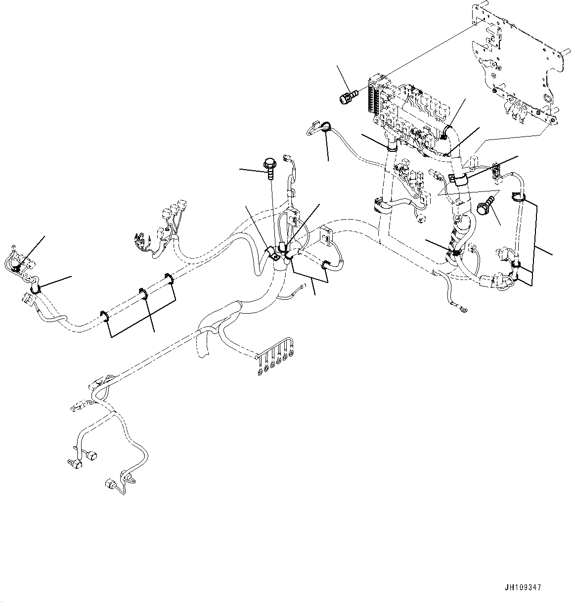 Cab, Cab In Parts, Main Wiring Harness Clamp(#700001-) — komatsu parts diagram