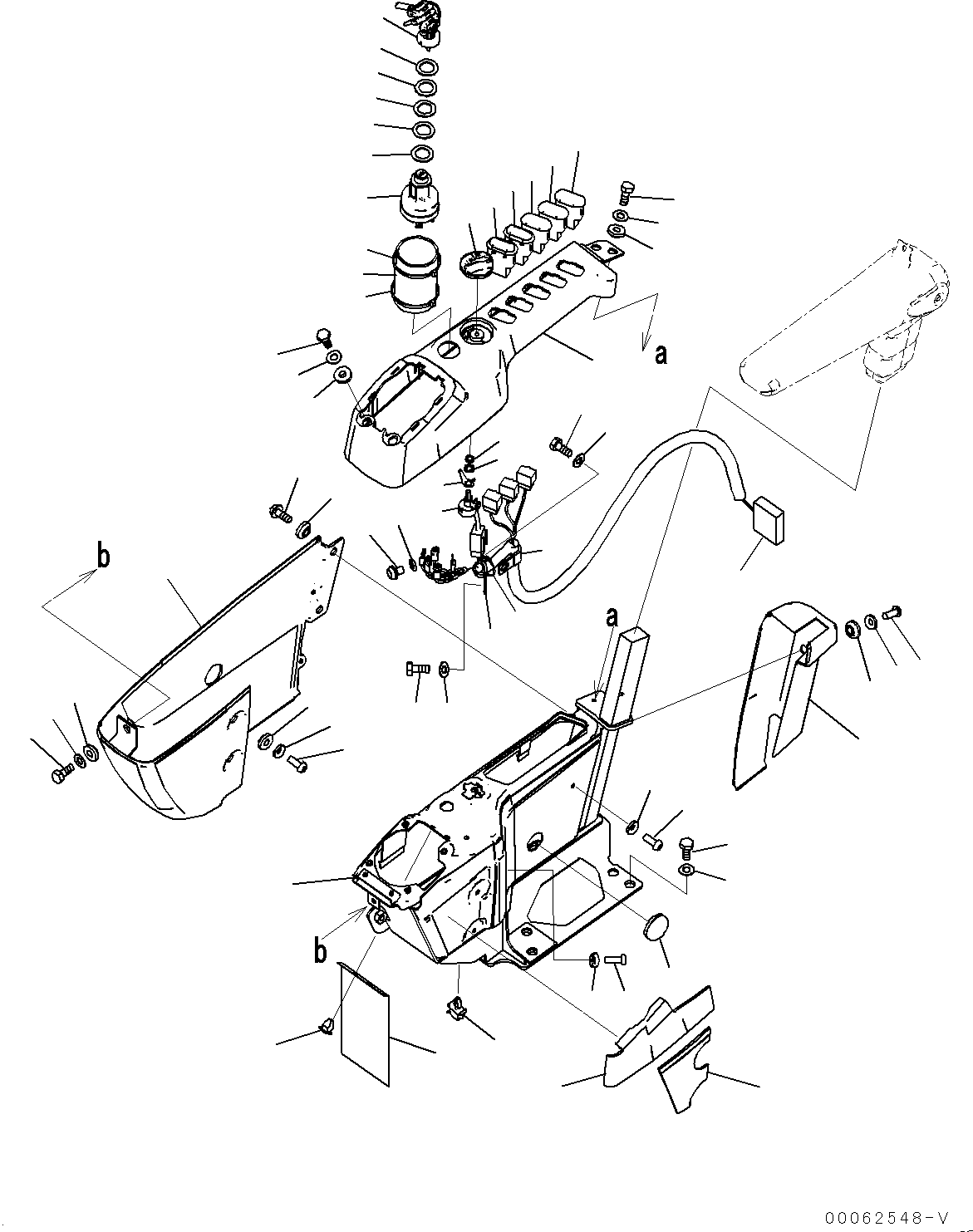 Cab, Floor, Console, R.H.(#700001-) — komatsu parts diagram