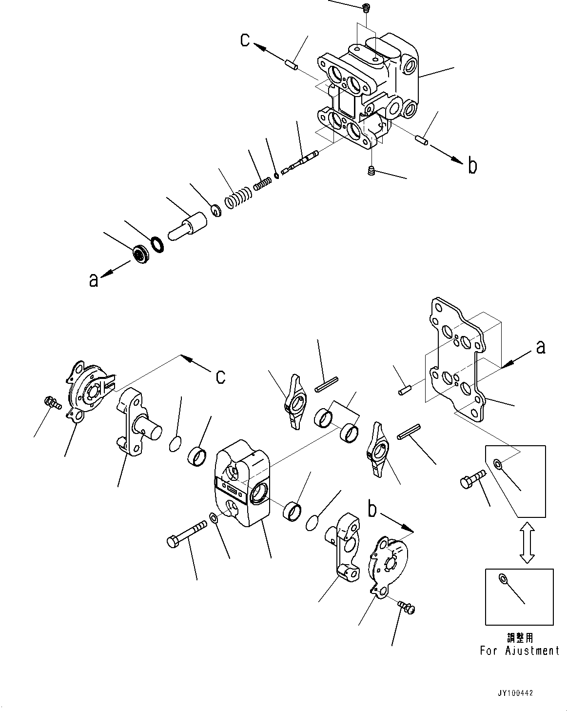 Cab, PPC Valve (1/3) (For Travel)(#700001-) — komatsu parts diagram