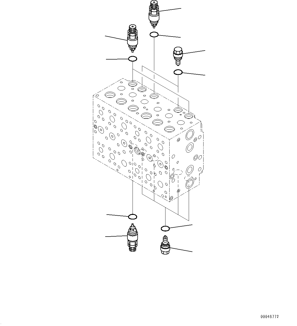 Control Valve, 6-Spool (12/18)(#700001-) — komatsu parts diagram