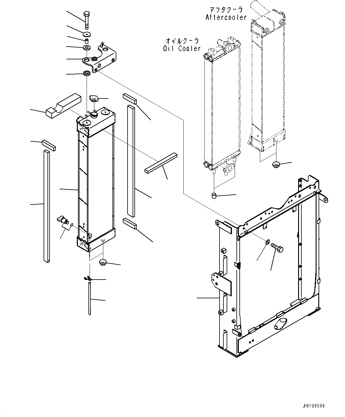 Cooling System, Radiator(#700001-) — komatsu parts diagram