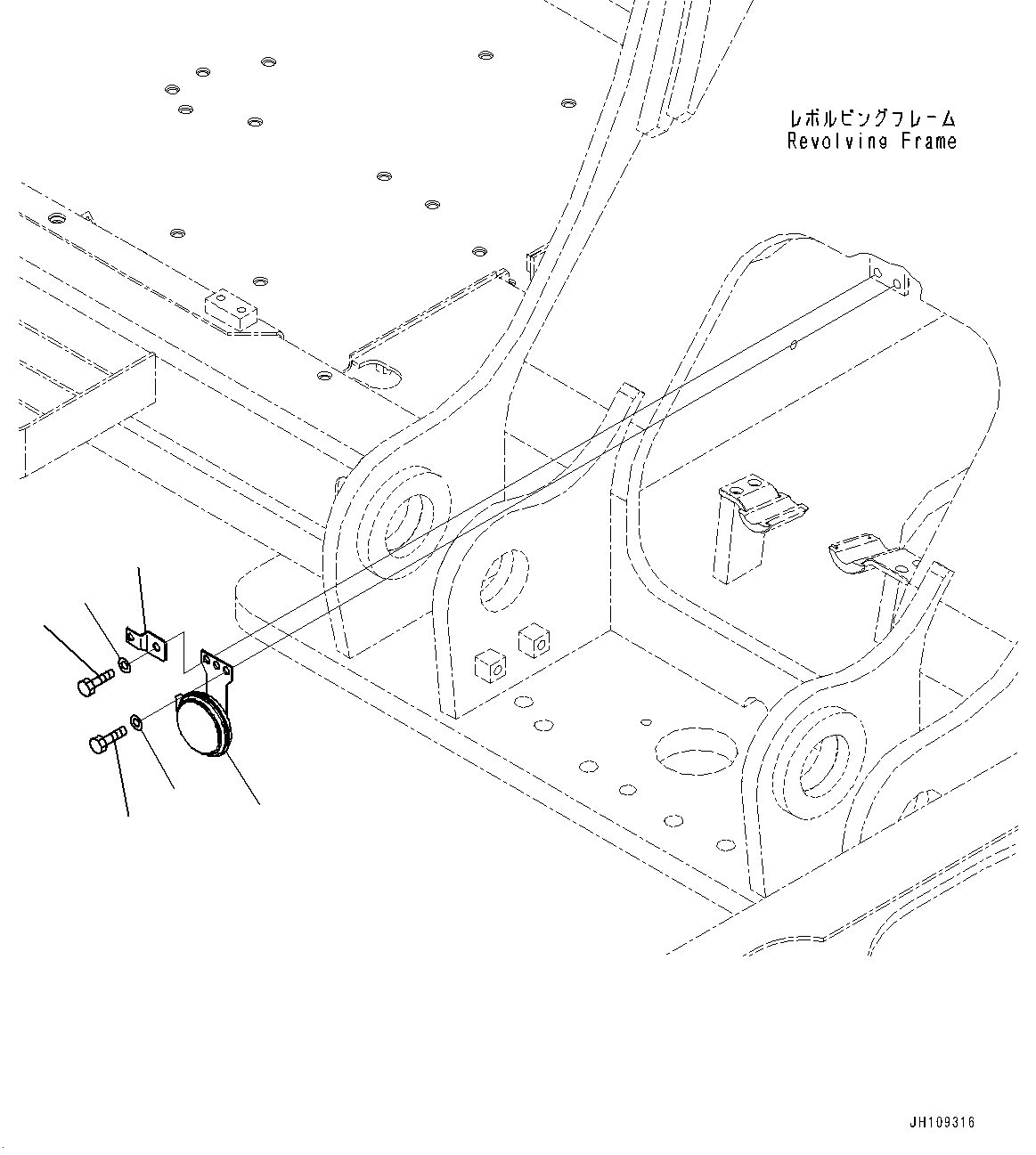 Horn, (#700001-) — komatsu parts diagram