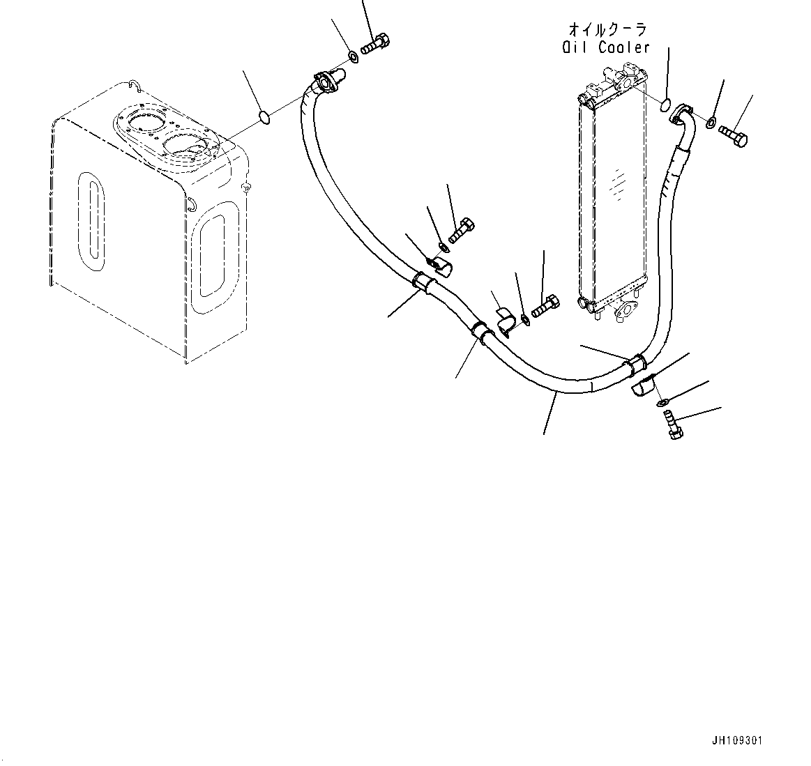 Oil Cooler Piping, (#700001-) — komatsu parts diagram