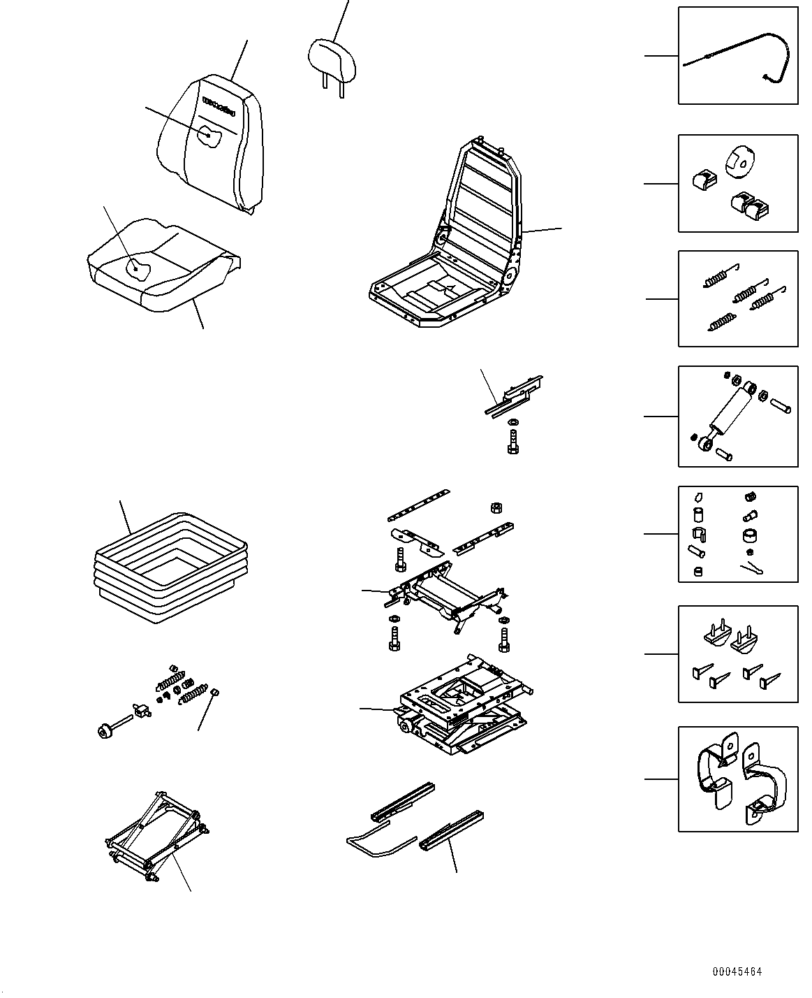 Operator's Seat, Inner Parts(#700001-) — komatsu parts diagram