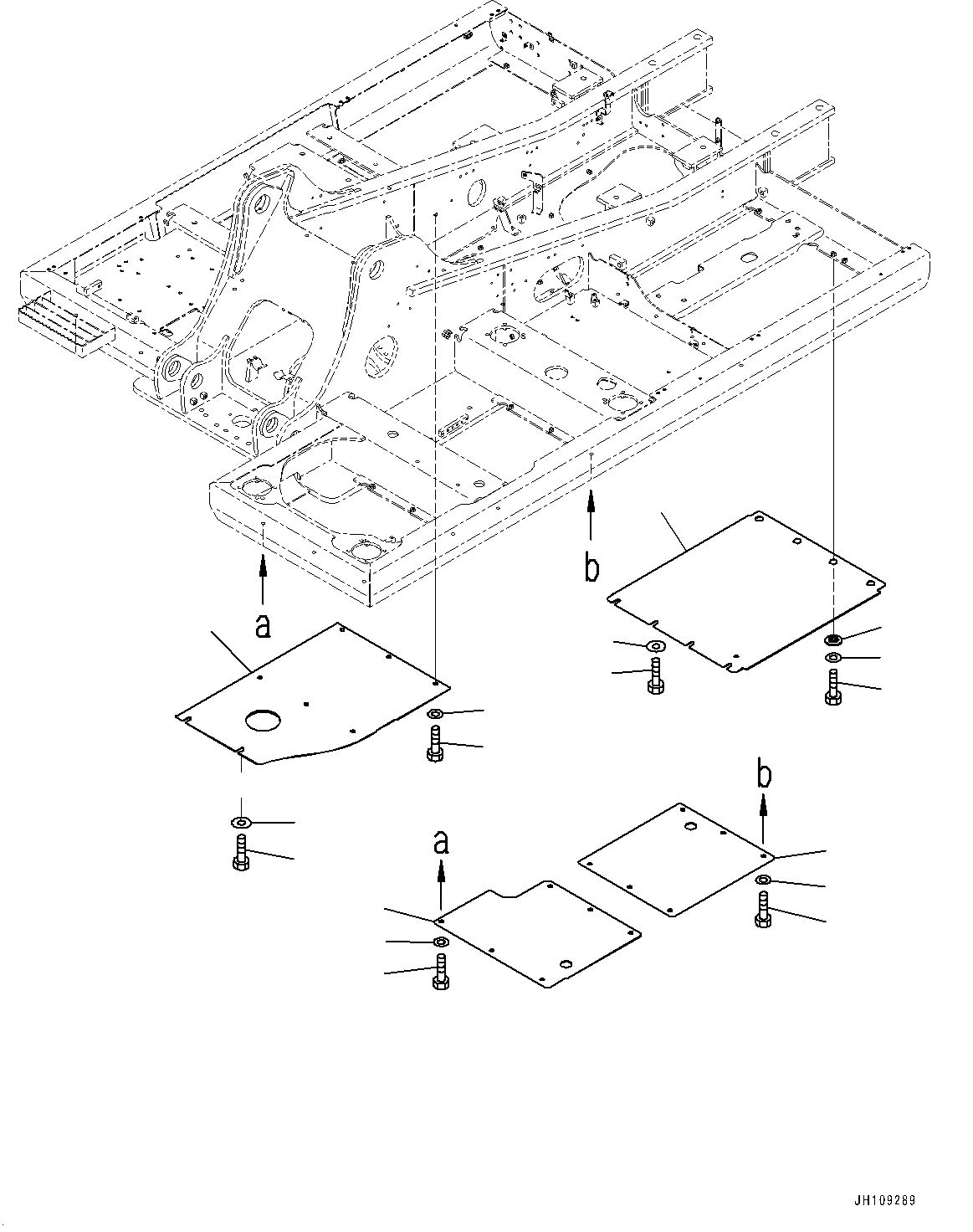 Under Cover, (1/2)(#700001-) — komatsu parts diagram