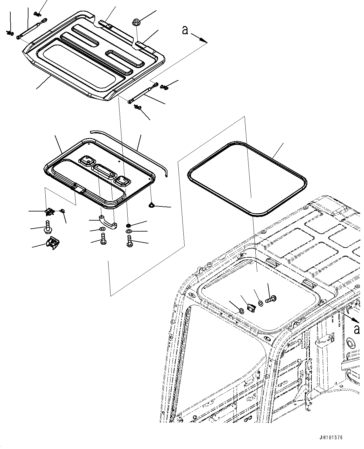 Cab, Roof Ventilator(#700001-) — komatsu parts diagram