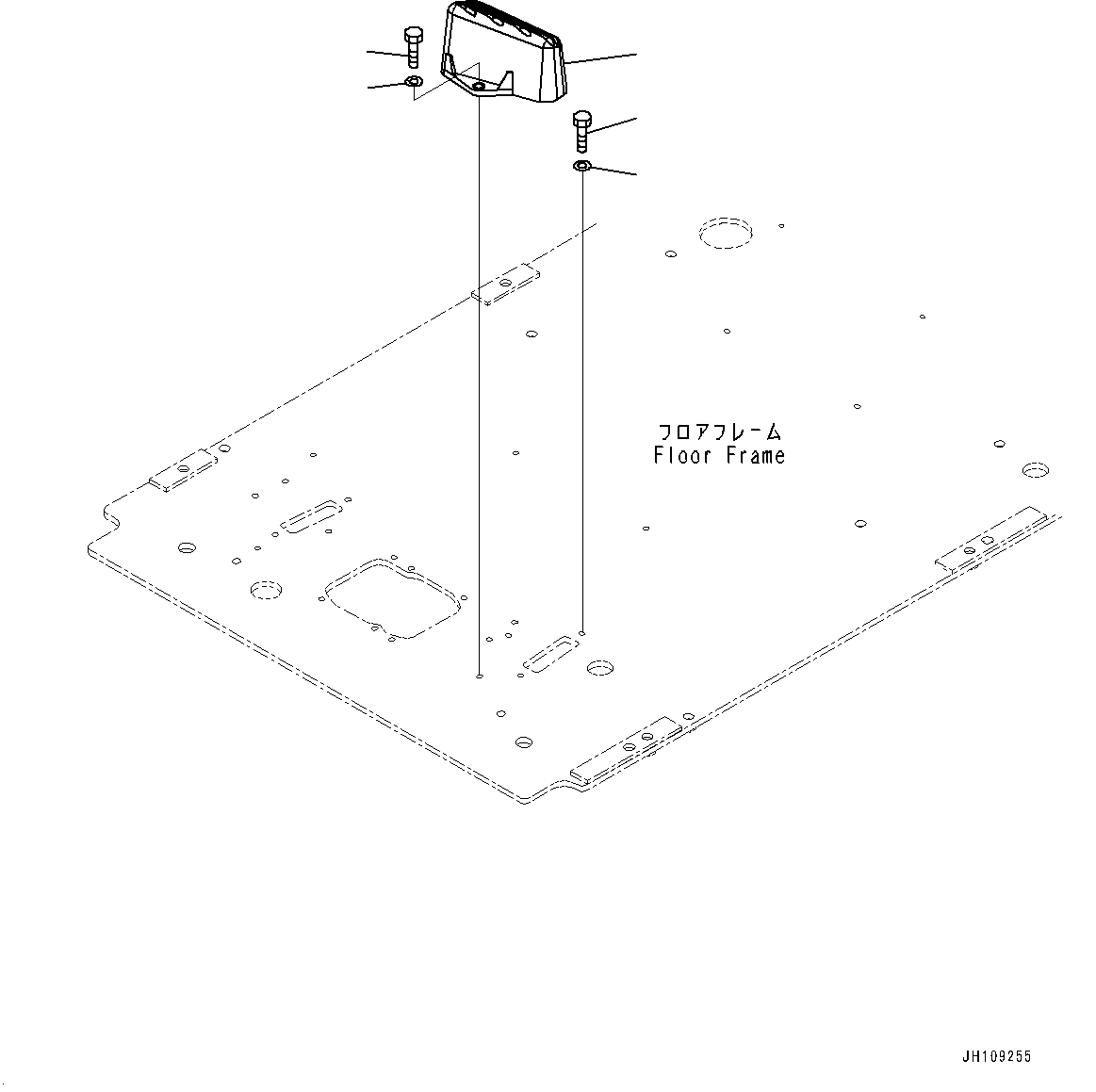Cab, Floor, Footrest, L.H.(#700001-) — komatsu parts diagram