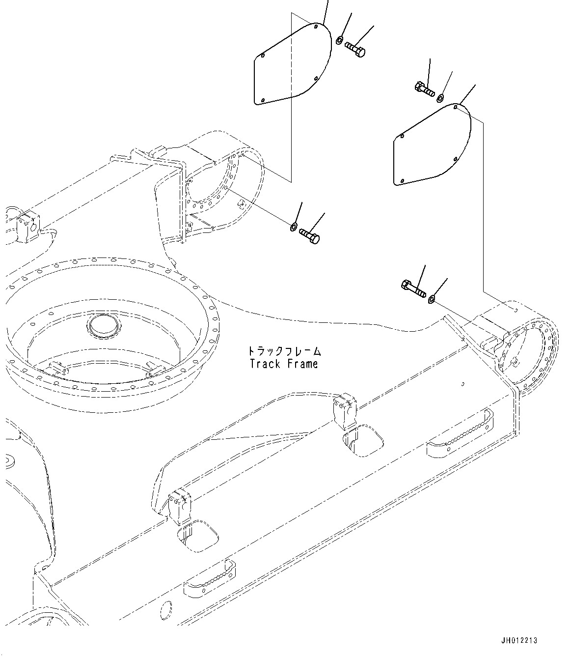 Travel Motor and Final Drive, Cover(#700001-) — komatsu parts diagram