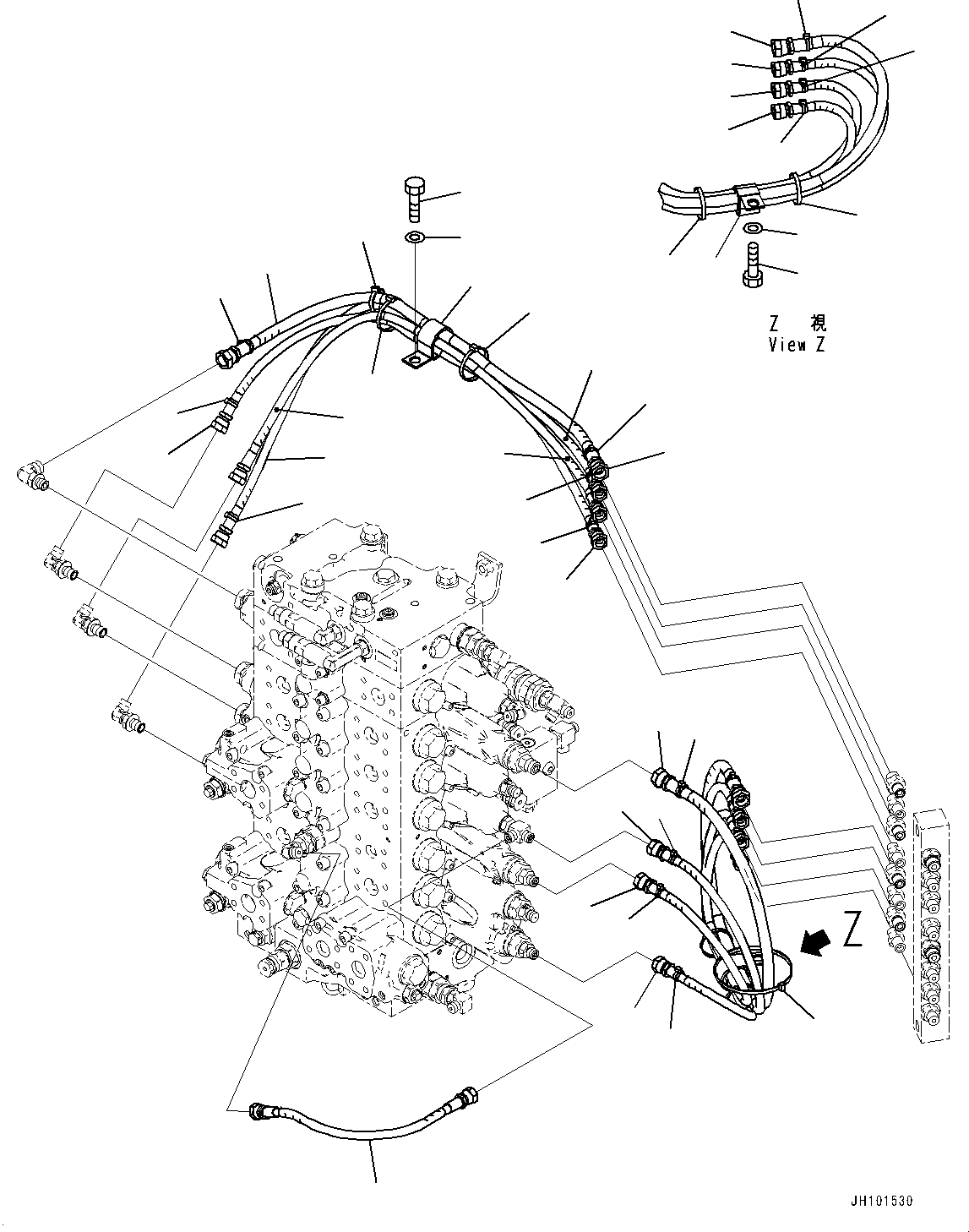 Proportional Pressure Control (PPC) Main Piping, (#700001-) — komatsu parts diagram