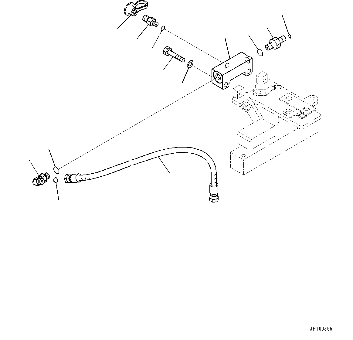 Preventive Maintenance Service Connectors, Hose(#700001-) — komatsu parts diagram