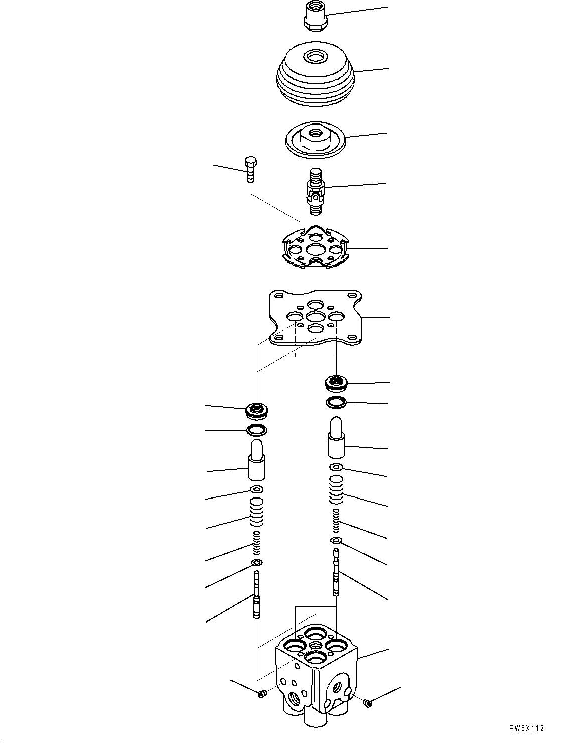 Cab, PPC Valve (3/4) (L.H.)(#700001-) — komatsu parts diagram