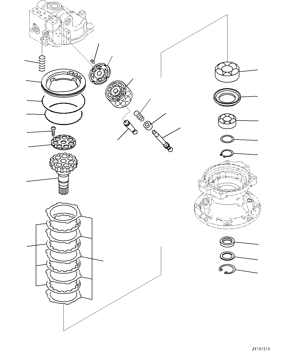 Swing Machinery and Motor, Inner Parts, Swing Motor (2/3)(#700001-) — komatsu parts diagram
