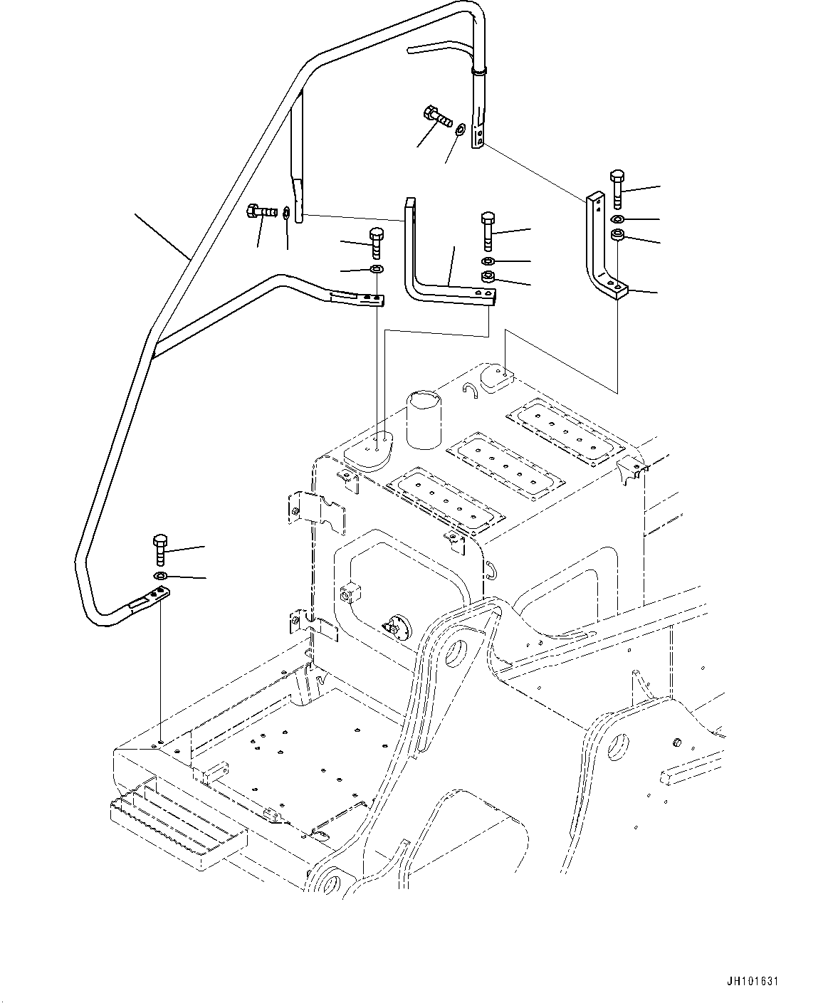Handrail, (#700001-) — komatsu parts diagram